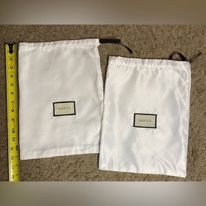 2 Gucci empty dust bags, see pics for measurements